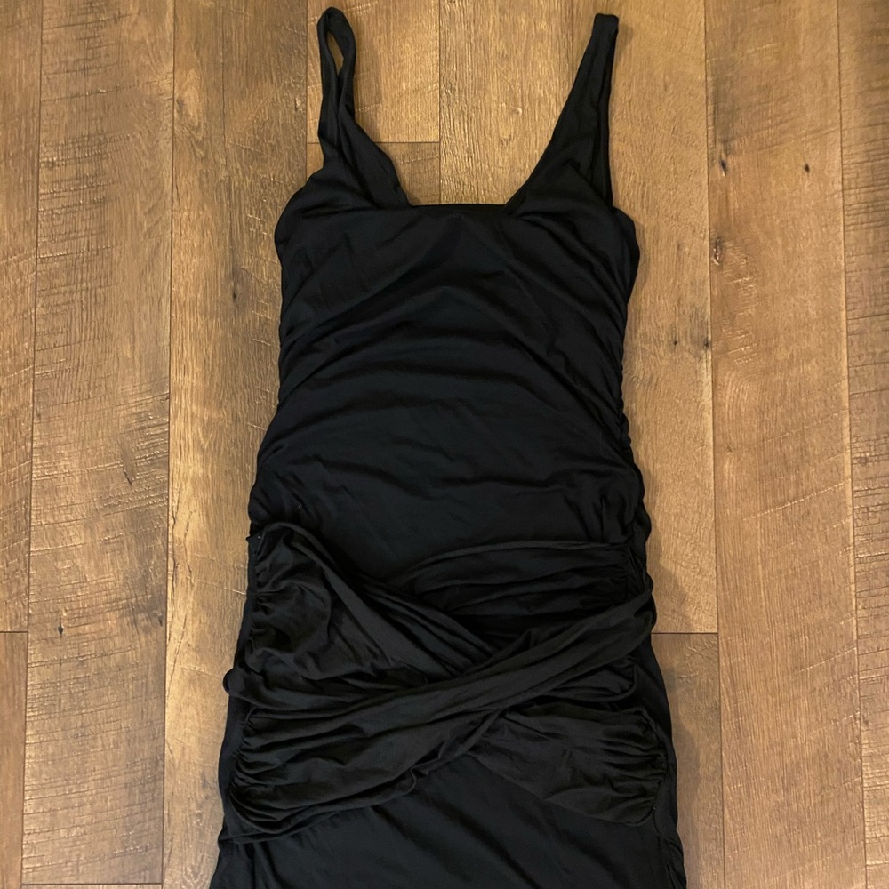 Velvet for a Pea in the Pod maternity black dress